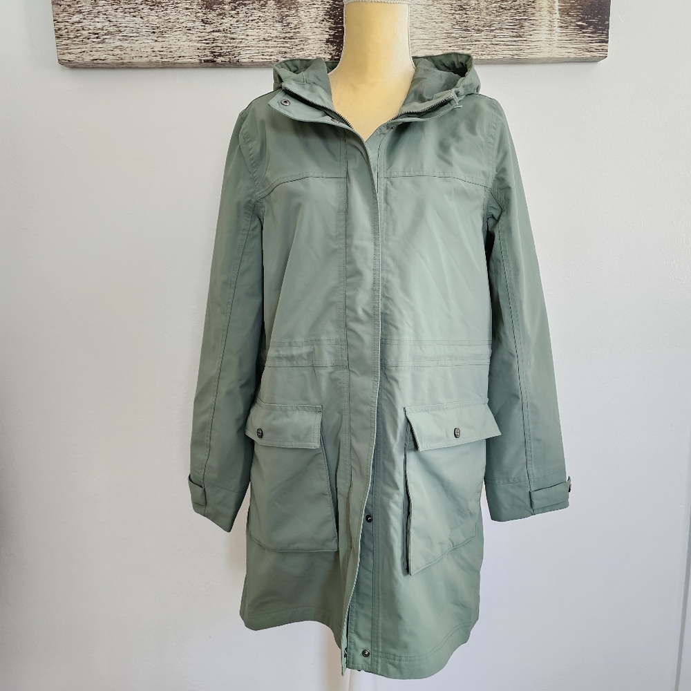 Sweaty Betty Sage Green Hooded Anorak Coat